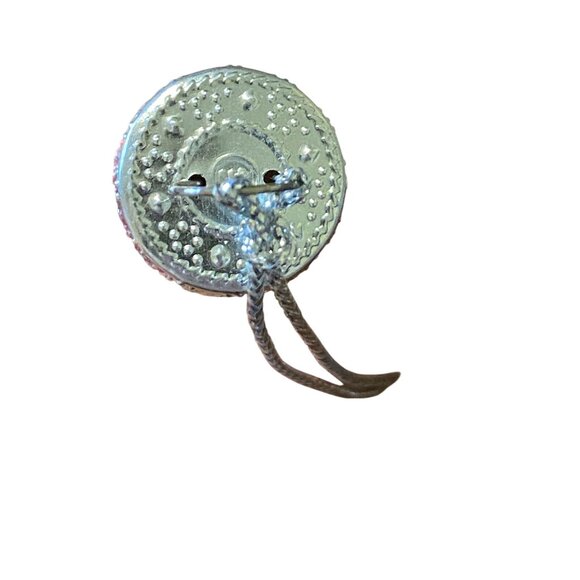 Czech Republic blown glass coquette heart Christmas tree ornaments set of 3 - Picture 11 of 12